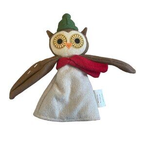 The Land Of Nod Puppet Show Puppets owl plush hand puppet scarf